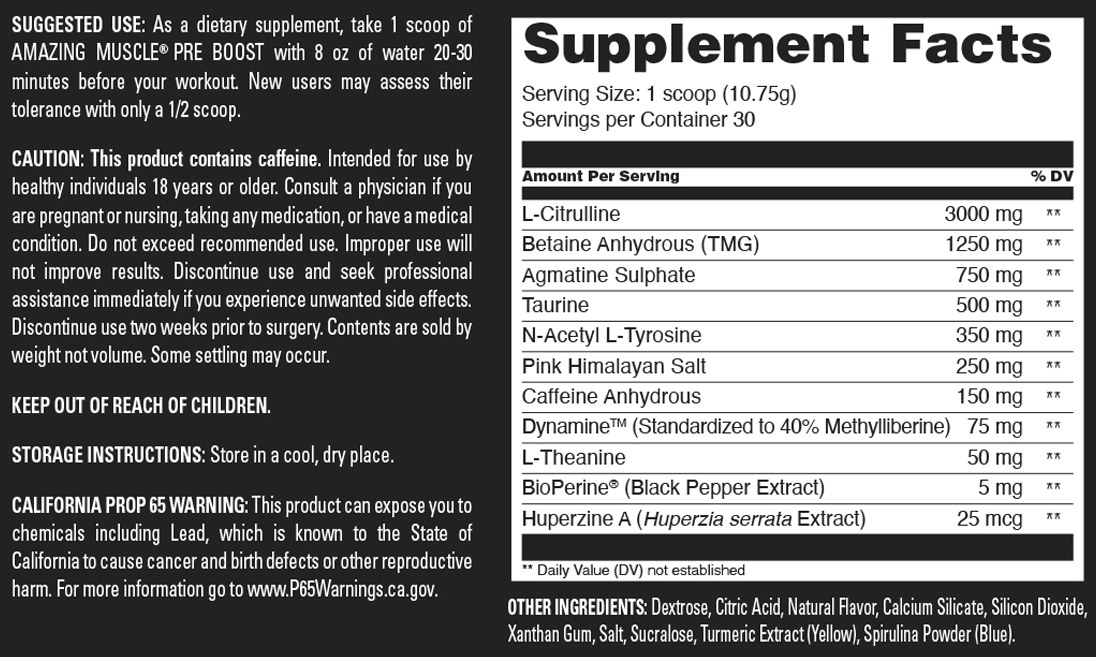 Amazing Muscle PRE BOOST