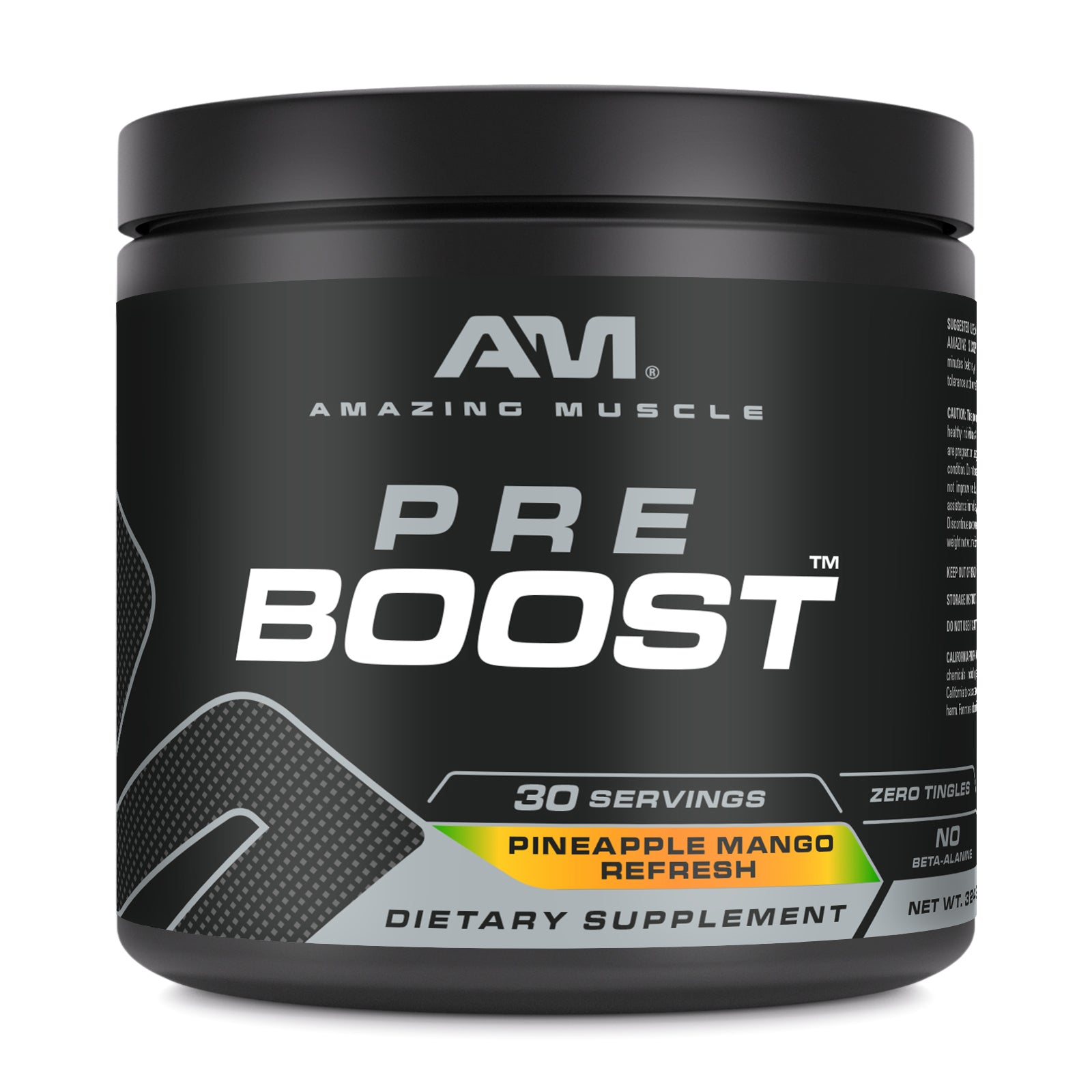 Amazing Muscle Pre Boost | 30 Servings | Pre Workout Supplement for Men & Women | Pineapple Mango Flavor