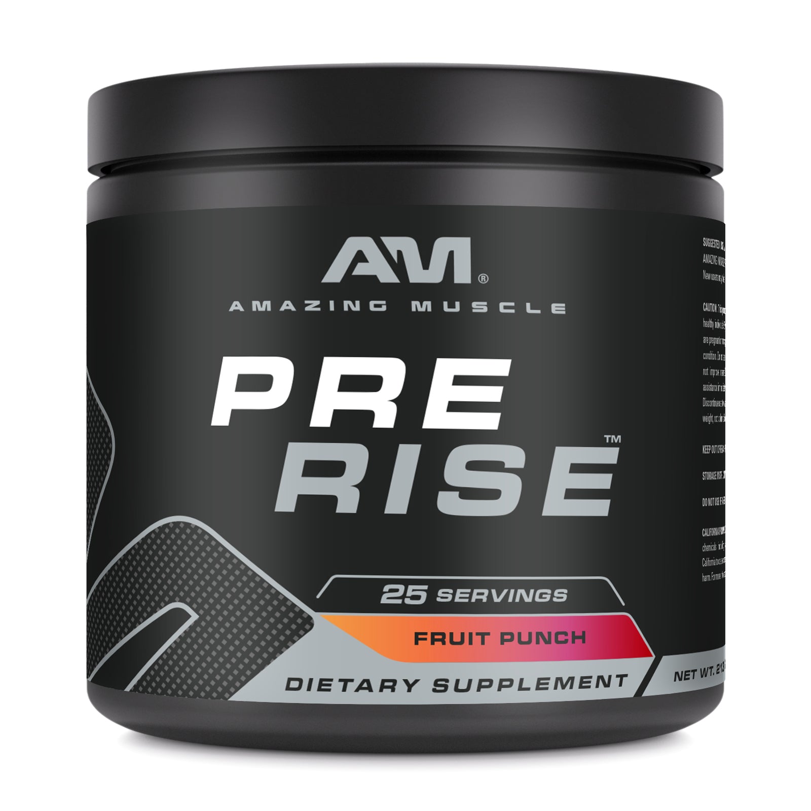 Amazing Muscle Pre Rise | Pre Workout Powder Supplement | 25 Servings (213 G | 7.51 Oz) | Fruit Punch Flavor