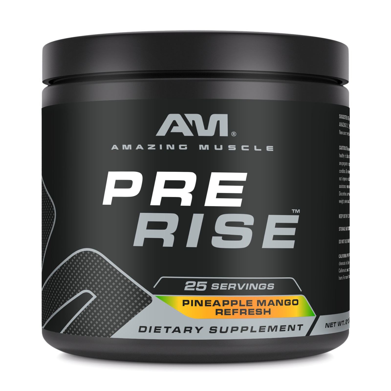 Amazing Muscle Pre Rise | Pre Workout Powder Supplement | 25 Servings (213 G | 7.51 Oz) | Pineapple Mango Flavor
