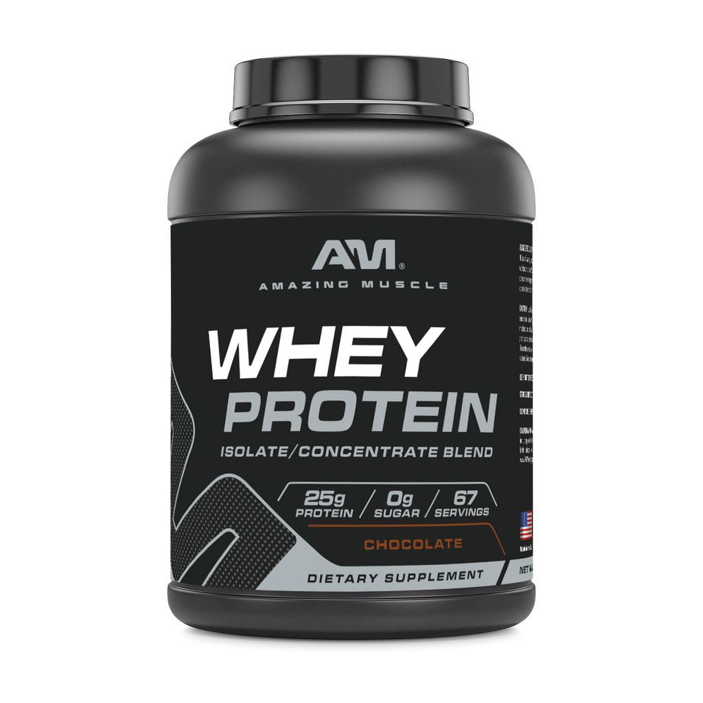 Amazing Muscle Whey Protein Isolate & Concentrate | 5 Lbs | Chocolate