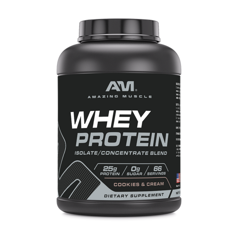 Image of Amazing Muscle Whey Protein Isolate & Concentrate | 5 Lbs | Cookies & Cream