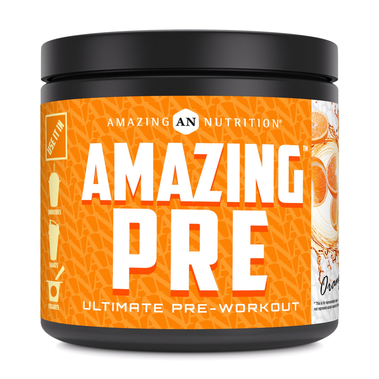 Amazing Nutrition Amazing PRE | Ultimate Pre-Workout | 30 Servings (210 G | 7.4 Oz) | Orange Flavor