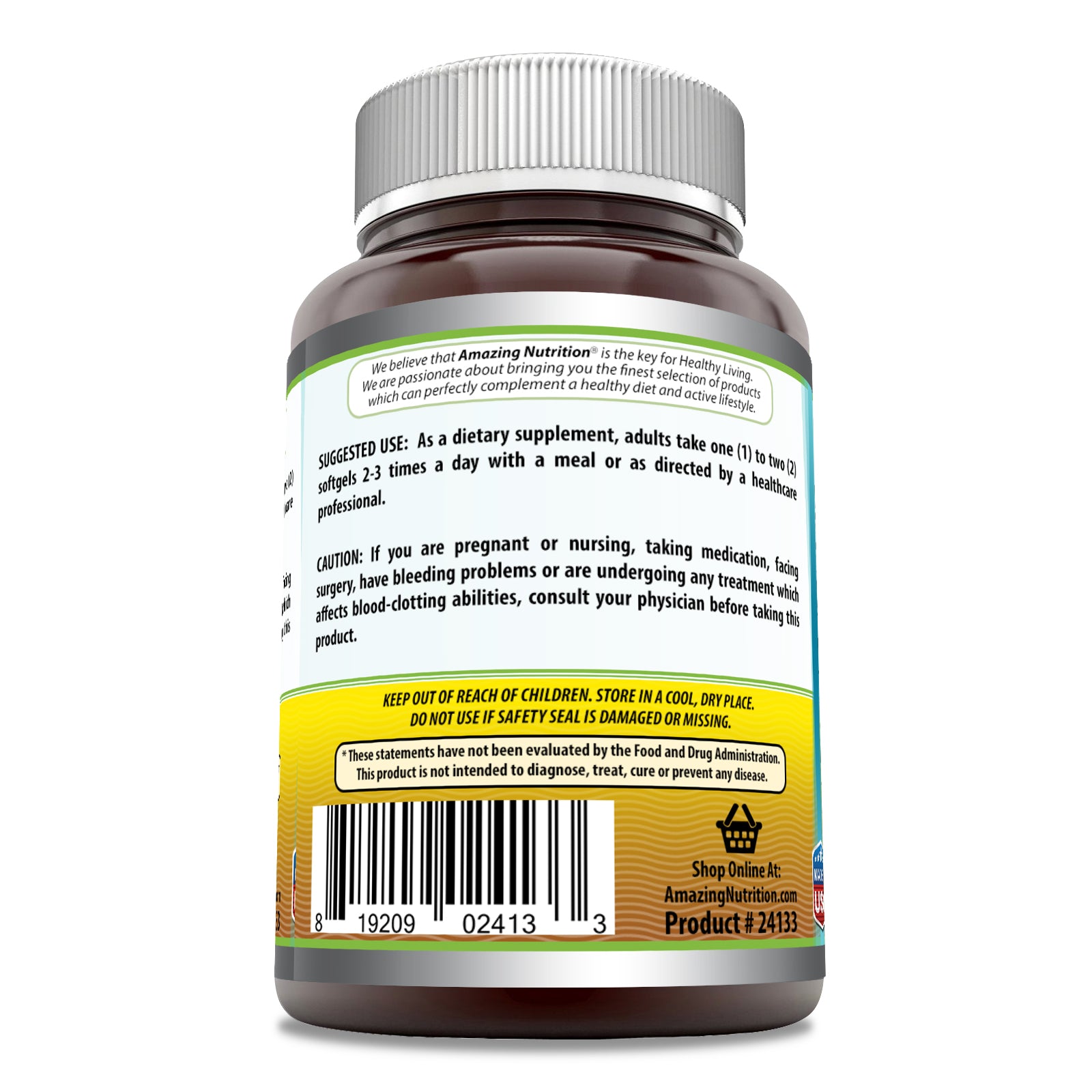 Amazing Omega Triple Strength Fish Oil | 1500 Mg Per Serving | 120 Softgels