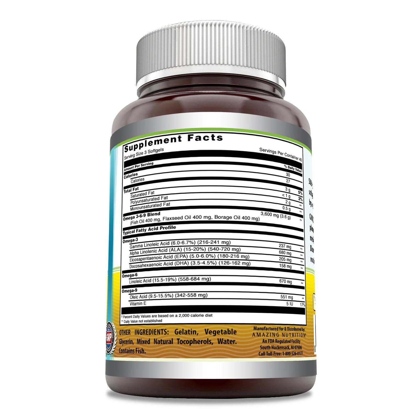 Amazing Omega 3.6.9 | 1200 Mg | 120 Softgels