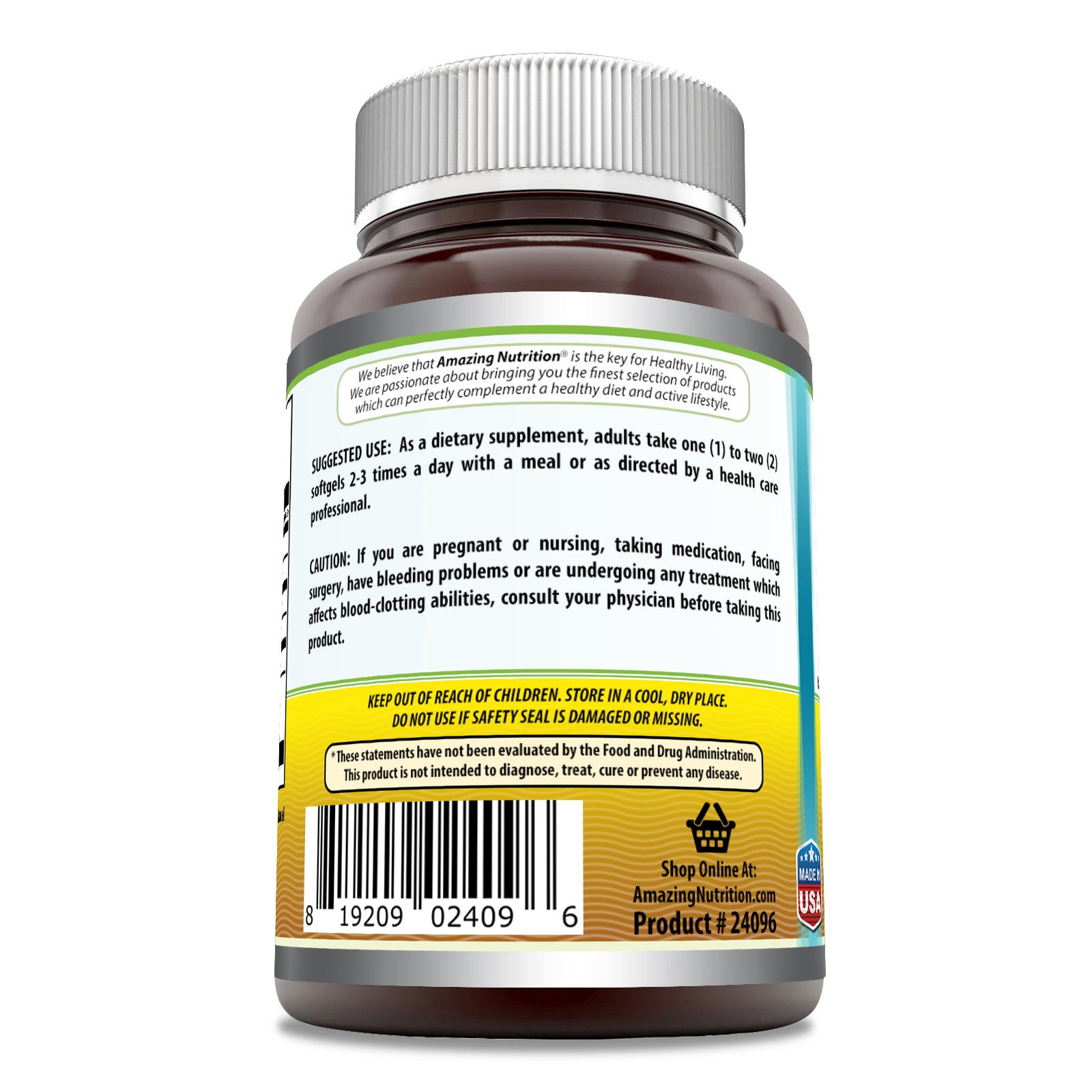 Amazing Omega Triple Strength Fish Oil 1360 Mg | EPA/DHA | 60 Softgels