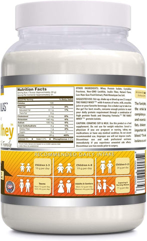 Image of Amazing Formulas The Family Whey | 20 Grams Protein | Banana Flavor | 31 Servings