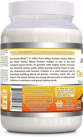 Image of Amazing Formulas The Family Whey | 20 Grams Protein | Banana Flavor | 31 Servings