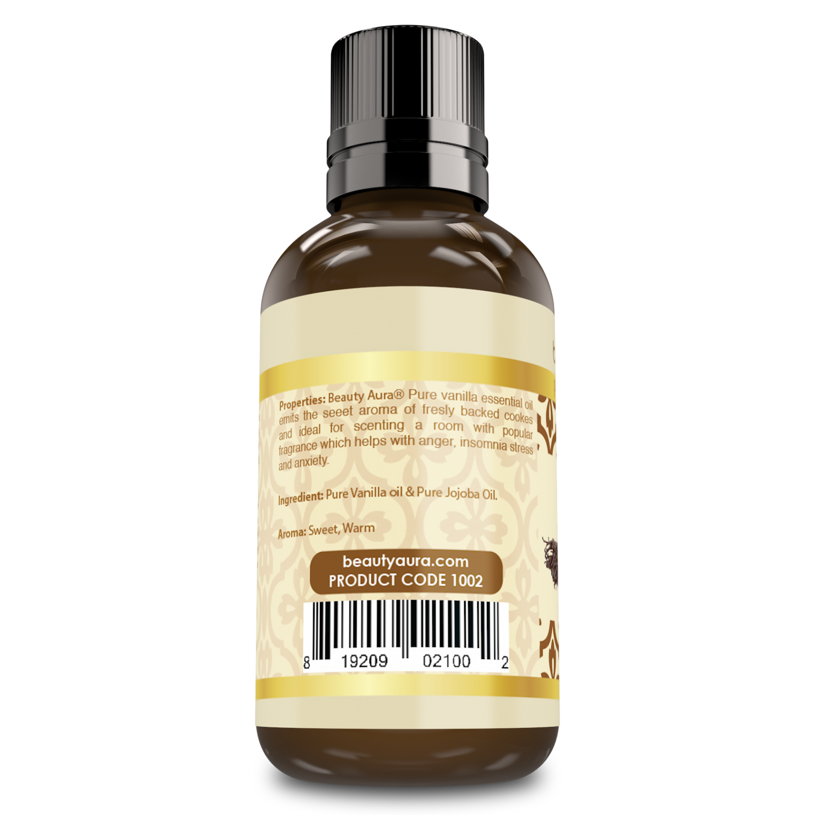 Beauty Aura Vanilla Oil | Premium Collection | 1 Fl. Oz (30 ml) | Therapeutic Grade Essential Oil
