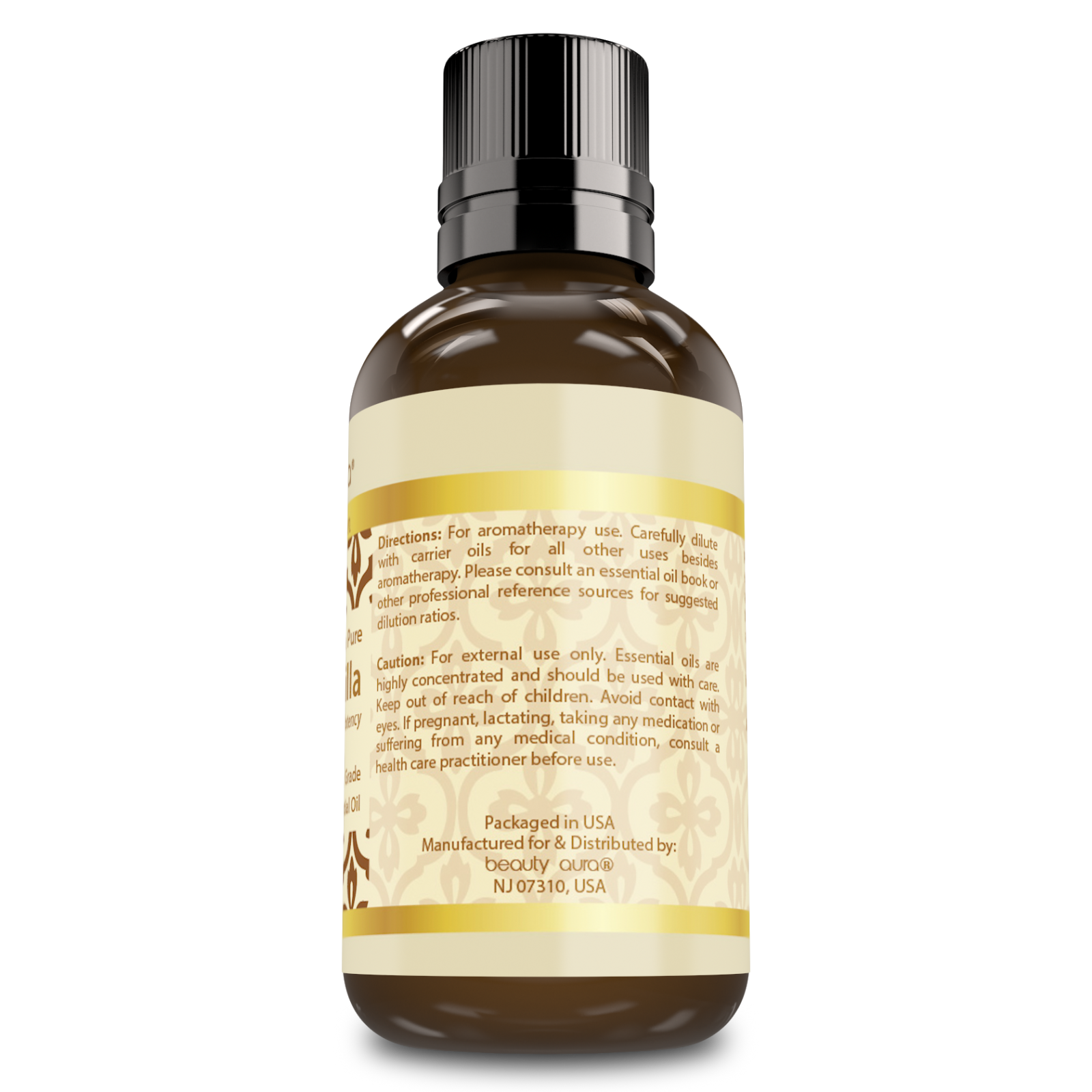Beauty Aura Vanilla Oil | Premium Collection | 1 Fl. Oz (30 ml) | Therapeutic Grade Essential Oil