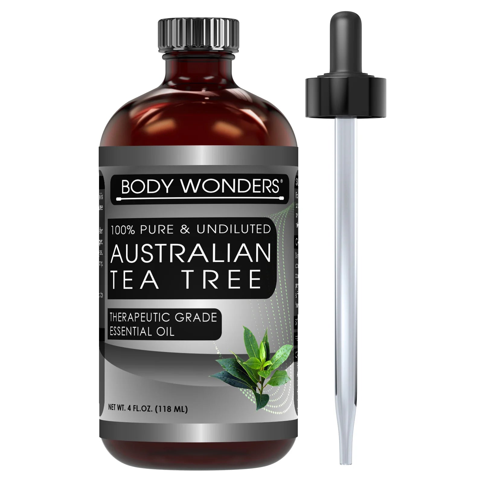 Body Wonders Australian Tea Tree | Therapeutic Grade Essential Oil | 4 Fl. Oz (118 ML)