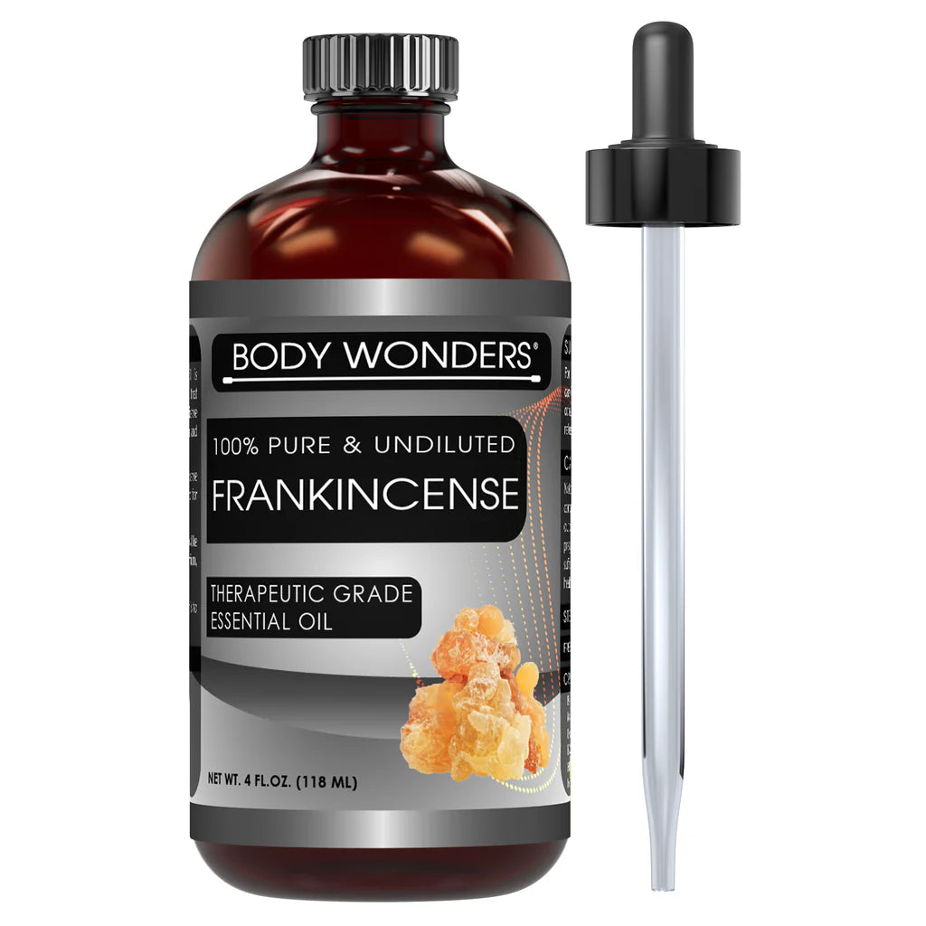 Body Wonders Frankincense | Therapeutic Grade Essential Oil | 4 Fl. Oz (118 ML)