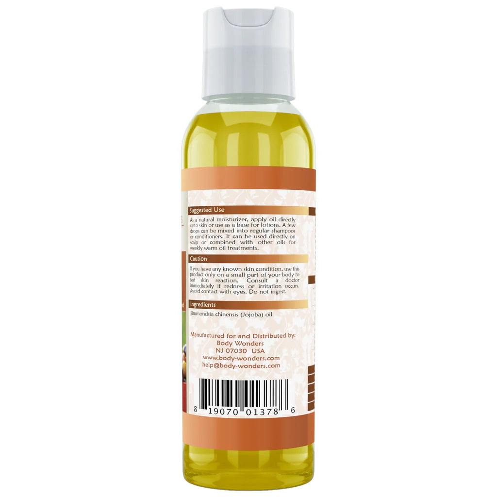 Body Wonders Jojoba Oil | 4 Fl. Oz (118 ml) | 100% Pure & Cold-Pressed