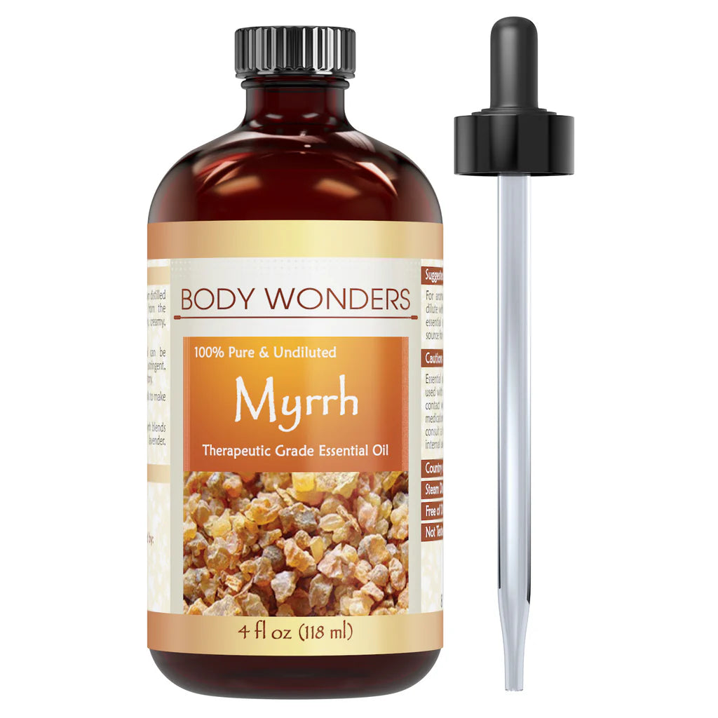 Body Wonders Myrrh | Therapeutic Grade Essential Oil | 4 Fl. Oz (118 ML)