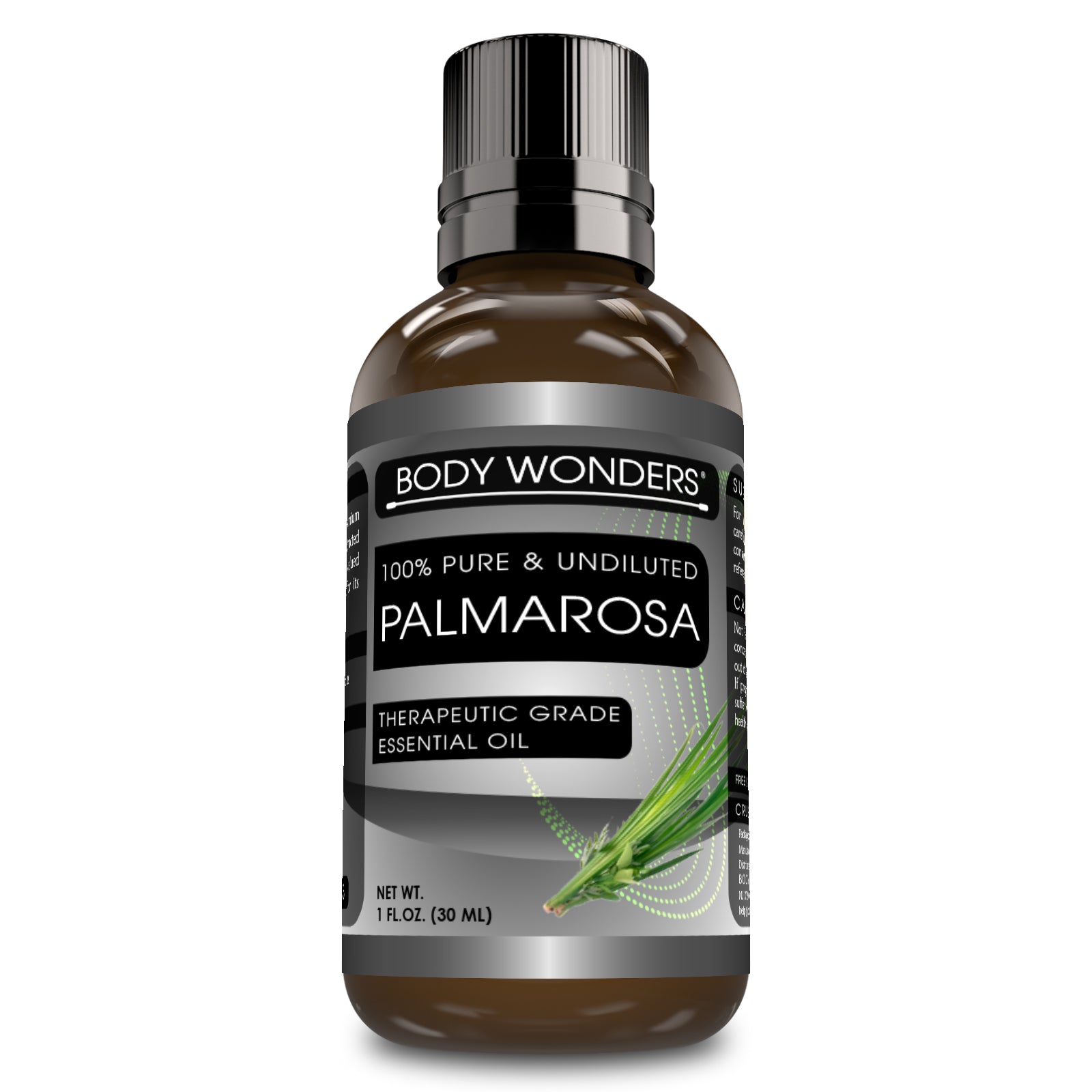 Body Wonders 100% Pure Palmarosa Essential Oil | 1 Fl.Oz (30 ml) | Therapeutic Grade Oil - Ideal for Aromatherapy