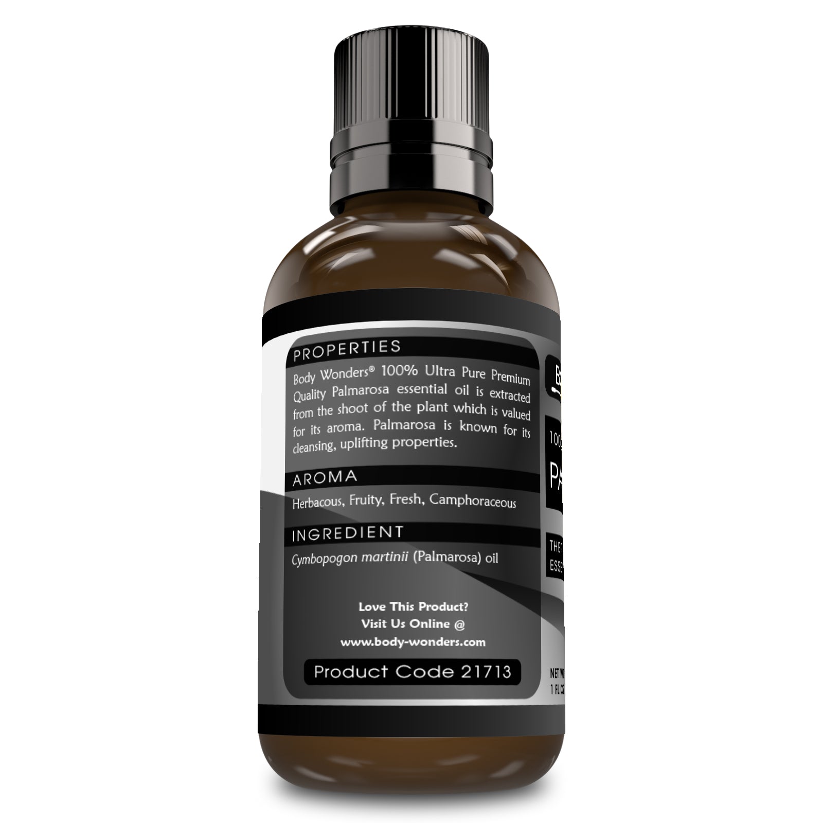Body Wonders 100% Pure Palmarosa Essential Oil | 1 Fl.Oz (30 ml) | Therapeutic Grade Oil - Ideal for Aromatherapy