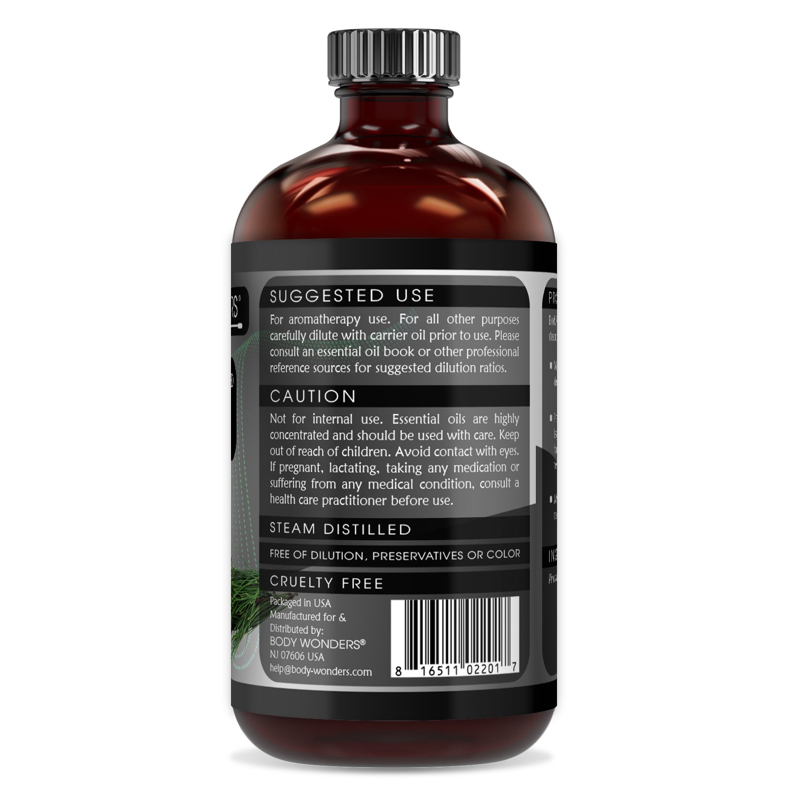 Body Wonders 100% Pure Pine Essential Oil | 4 Fl.Oz (118ml) | Therapeutic Grade Oil - Ideal for Aromatherapy