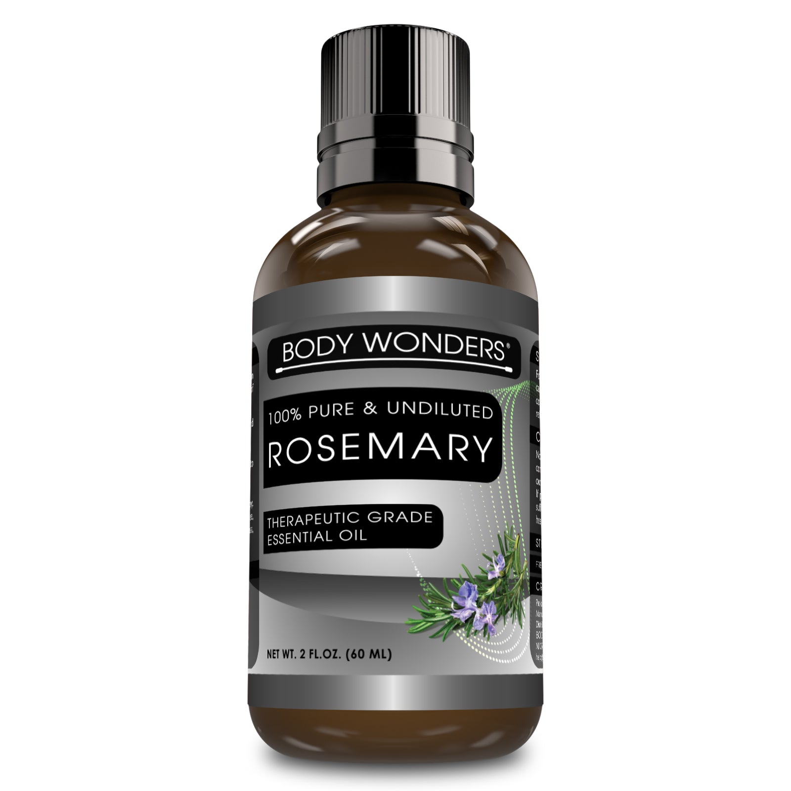 Body Wonders 100% Rosemary Essential Oil | 2 Fl.Oz (60 ml) | Therapeutic Grade Oil - Ideal for Aromatherapy