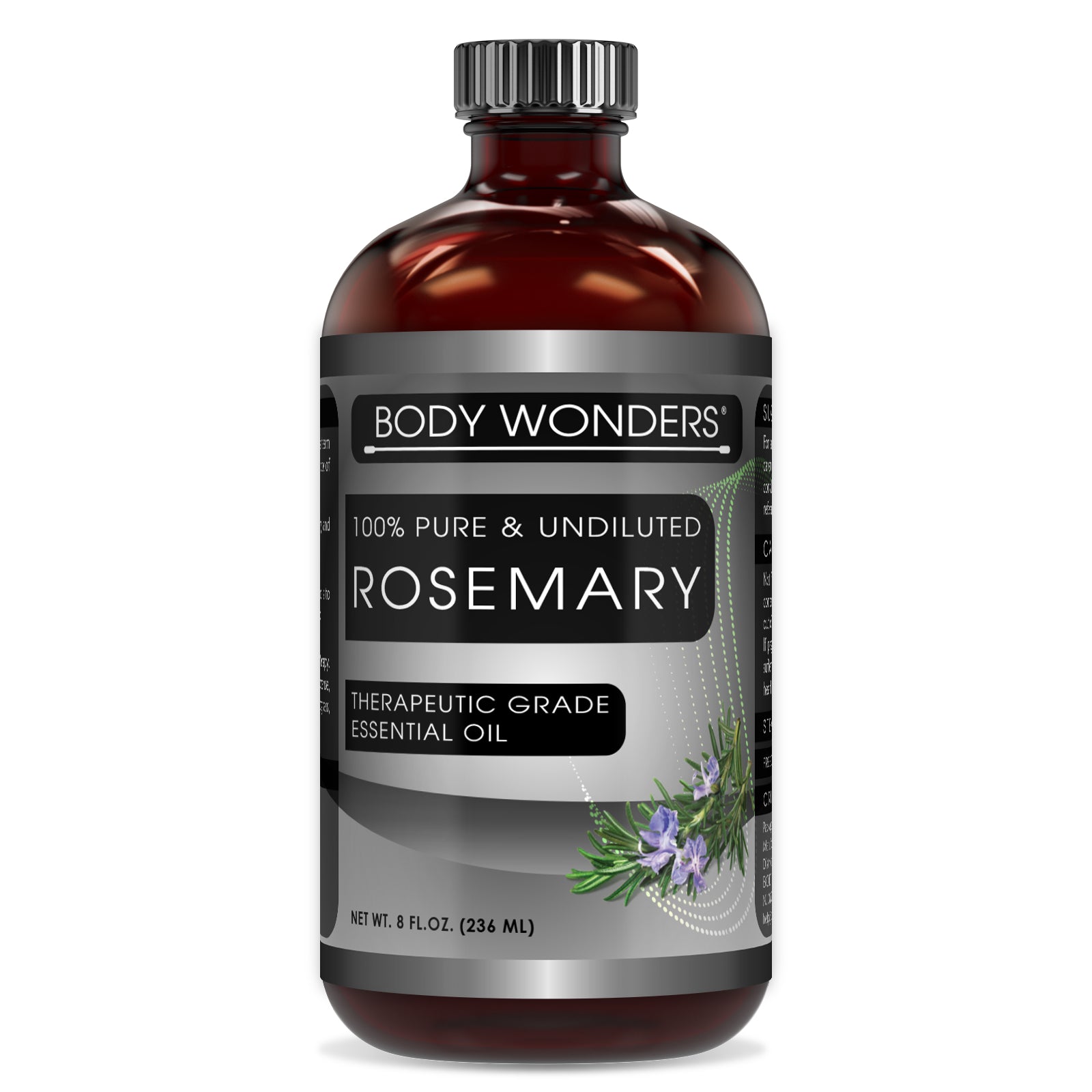 Body Wonders 100% Pure Rosemary Essential Oil | 8 Fl.Oz (236 ml) | Therapeutic Grade Oil - Ideal for Aromatherapy