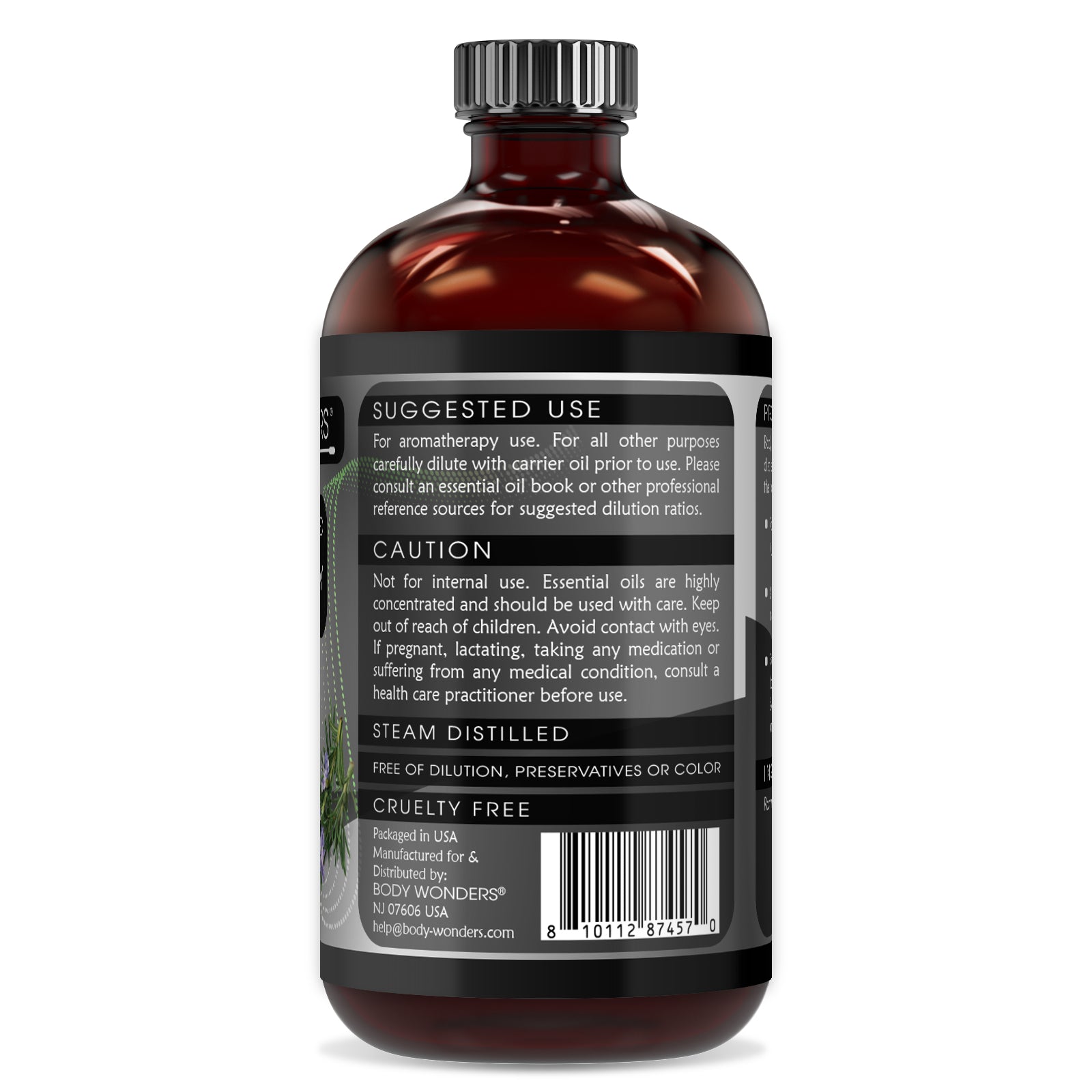 Body Wonders 100% Pure Rosemary Essential Oil | 8 Fl.Oz (236 ml) | Therapeutic Grade Oil - Ideal for Aromatherapy