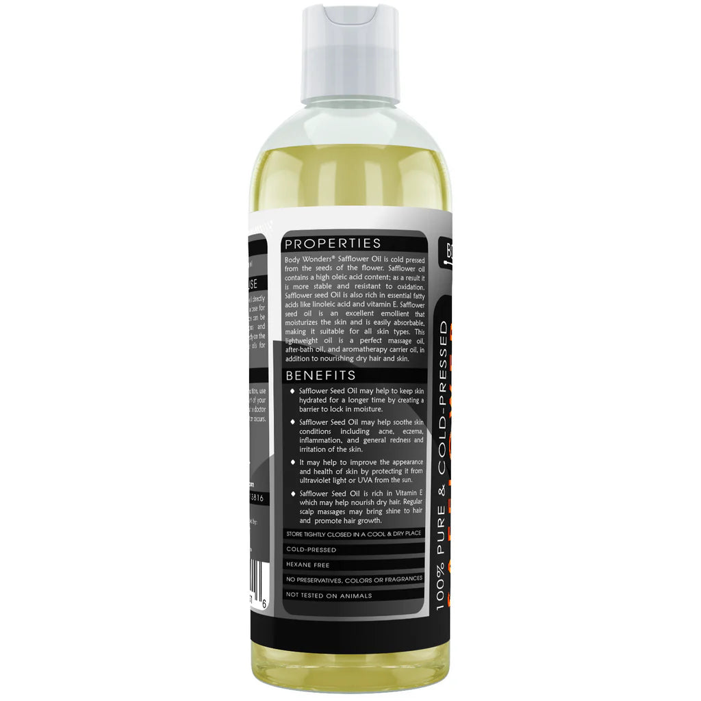 Body Wonders Safflower Seed Oil | 16. Fl. Oz (473 ml) | 100 % Pure