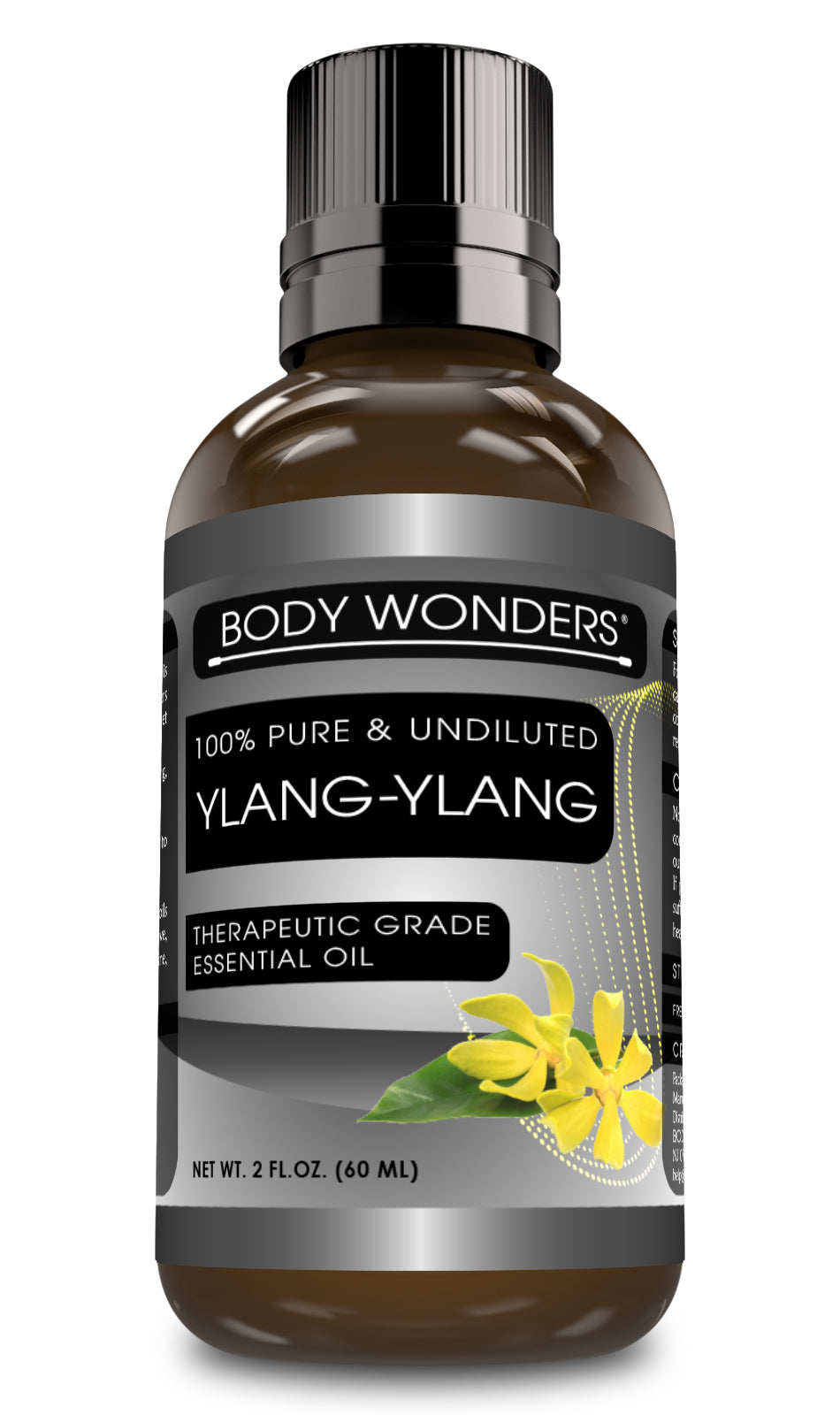 Body Wonders 100% Pure Ylang-Ylang Essential Oil | 2 Fl.Oz (60 ml) | Therapeutic Grade Oil - Ideal for Aromatherapy