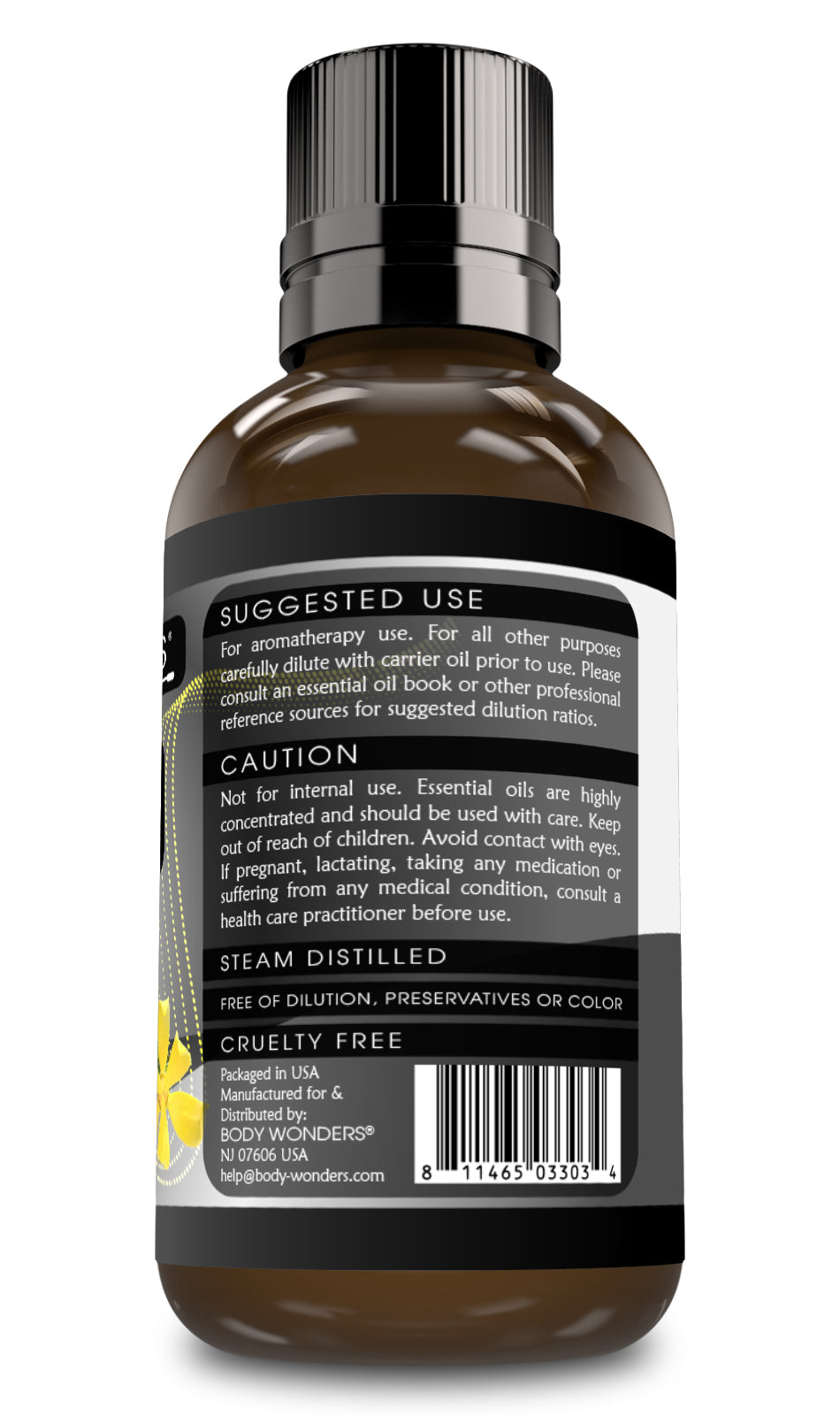 Body Wonders 100% Pure Ylang-Ylang Essential Oil | 2 Fl.Oz (60 ml) | Therapeutic Grade Oil - Ideal for Aromatherapy