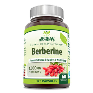 Herbal Secrets Berberine | 1000 Mg Per Serving | 120 Capsules