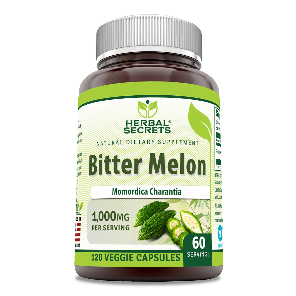 Herbal Secrets Bitter Melon | 1000 Mg | 120 Veggie Capsules
