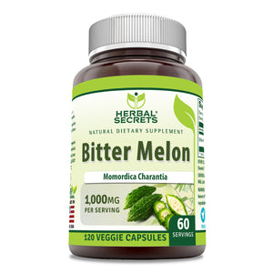 Herbal Secrets Bitter Melon | 1000 Mg Per Serving | 120 Veggie Capsules