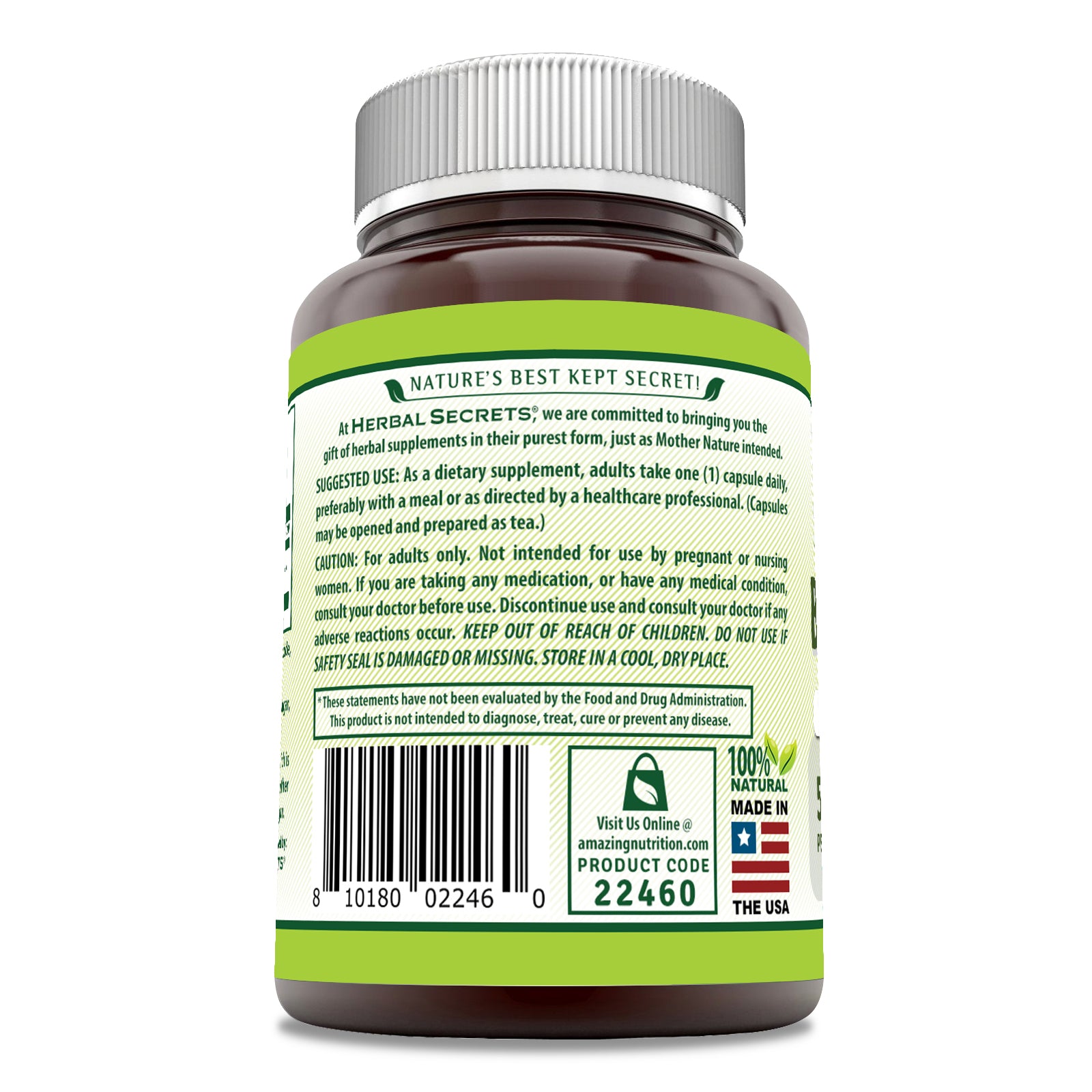 Herbal Secrets Black Cohosh | 540 Mg | 120 Capsules