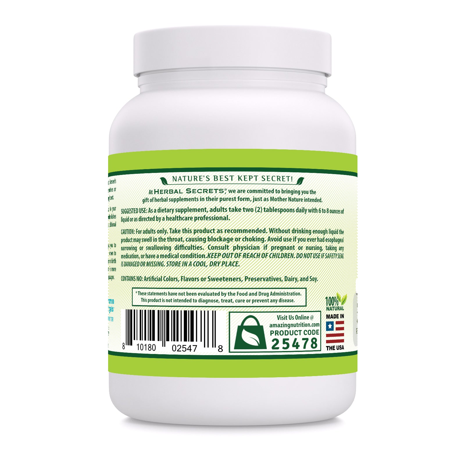 Herbal Secrets Brewer's Yeast 30 Grams Powder | 15 Servings | 1 LB (454 Grams)