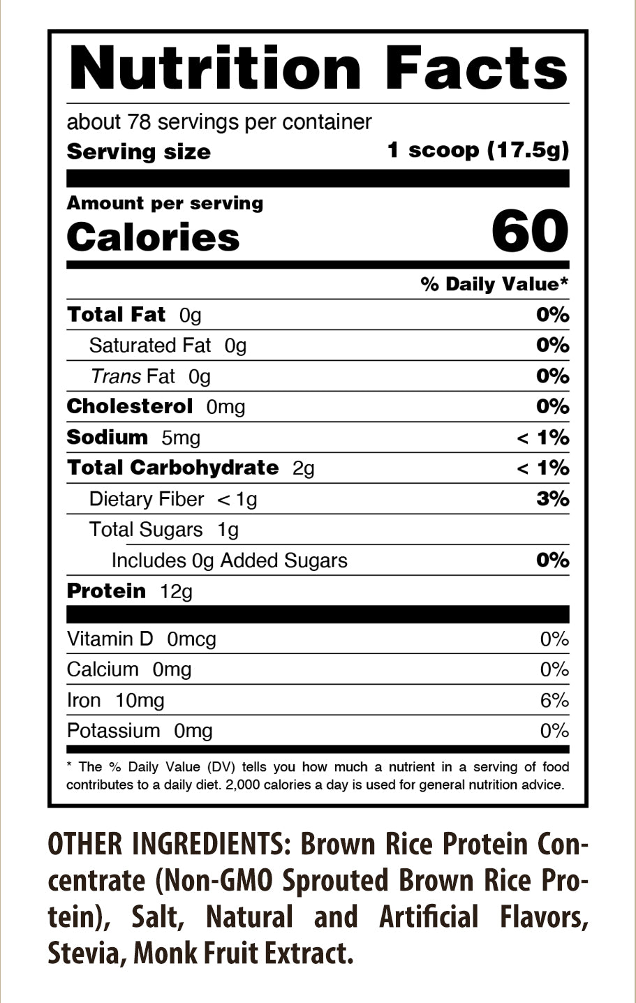 Herbal Secrets Brown Rice Protein Powder 12 Grams per Serving | Cookies & Cream Flavor (3 Lb | 1360 G) | Complete Amino Acid Profile
