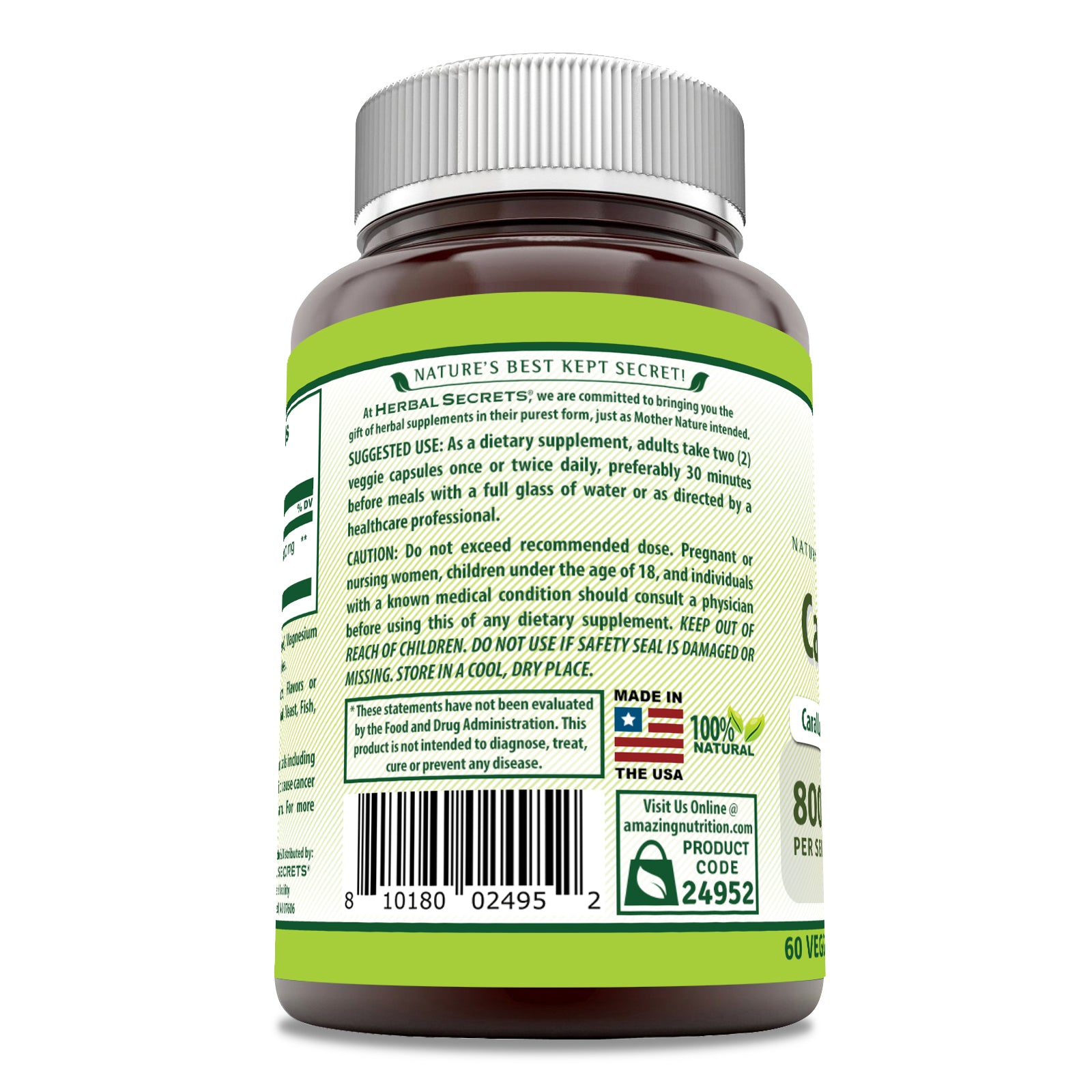 Herbal Secrets Caralluma | 800 Mg | 60 Veggie Capsules