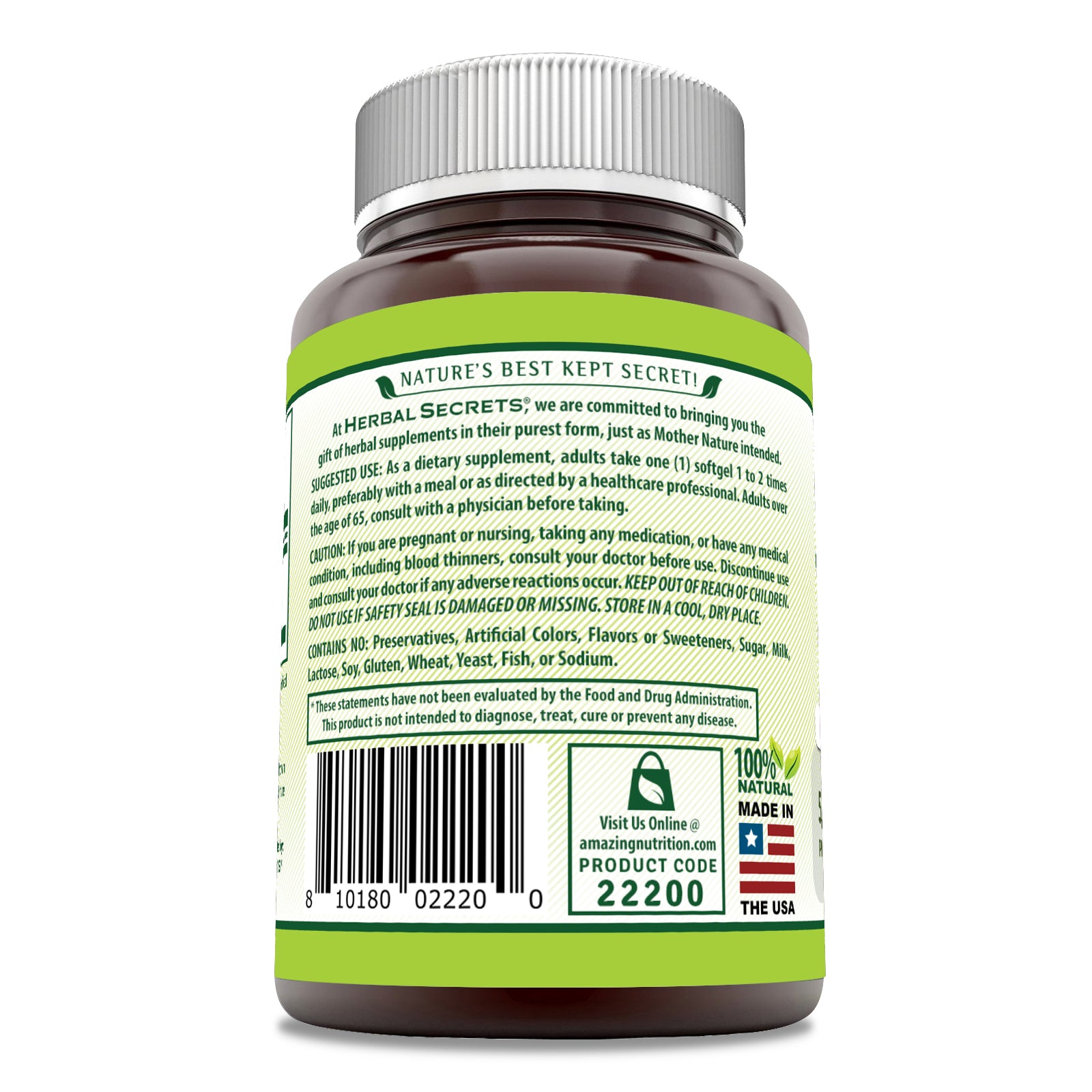 Herbal Secrets Garlic | 5000 Mg | 120 Softgels