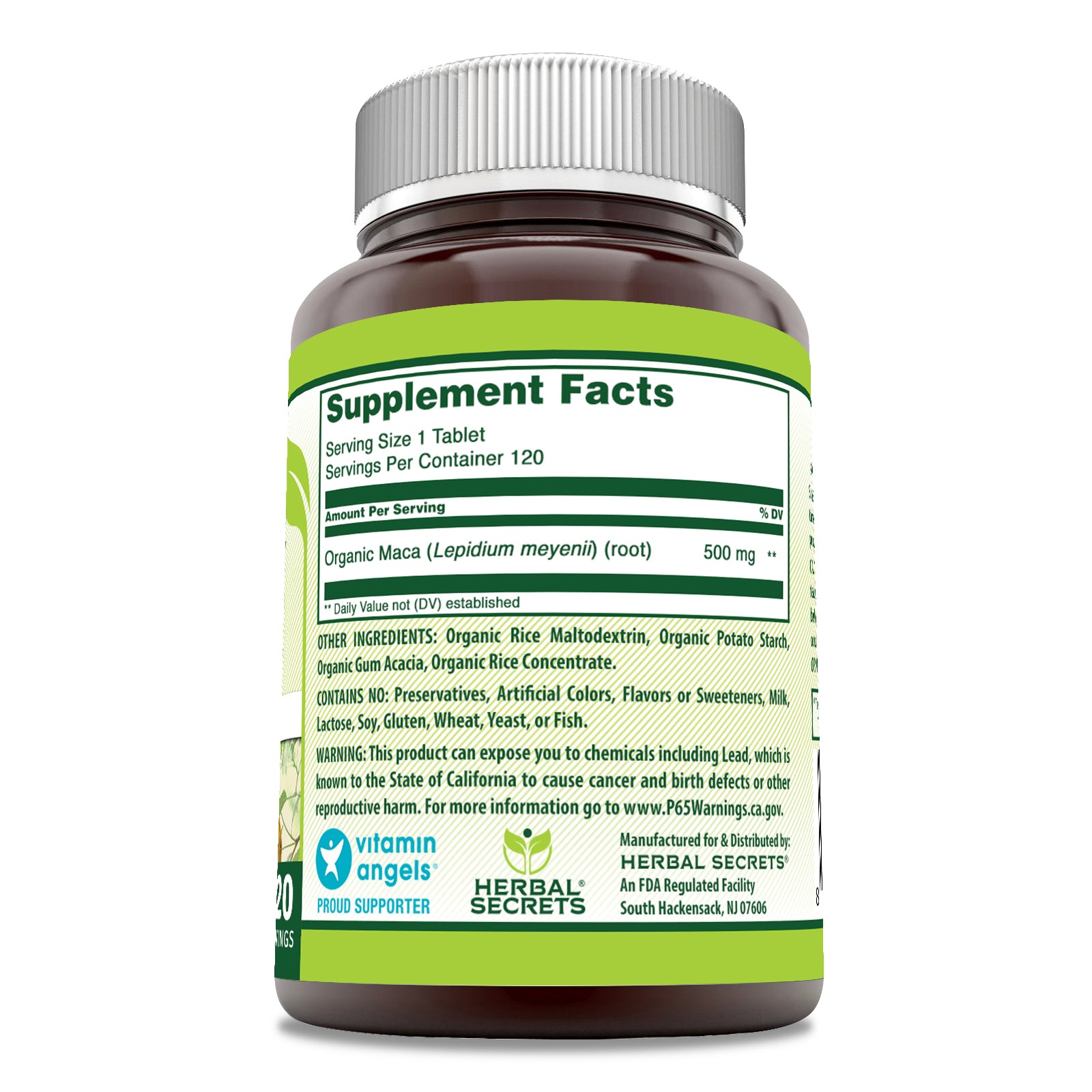 Herbal Secrets Maca | 500 Mg | 120 Tablets