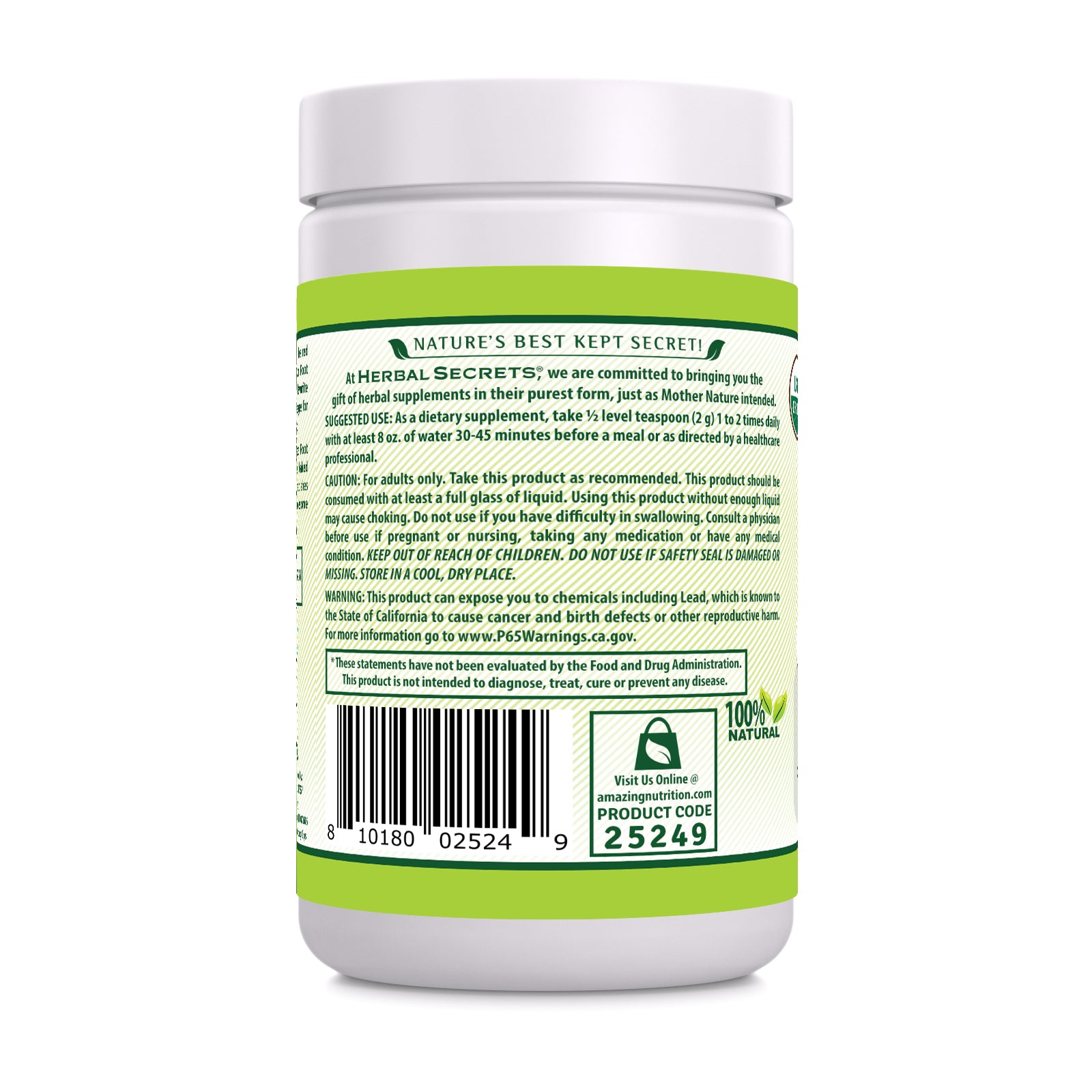 Herbal Secrets Maca Root Powder | 16 Oz | 5 Grams per Serving | 90 Servings | USDA Organic