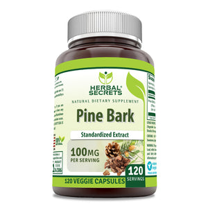Herbal Secrets Pine Bark Extract | 100 Mg | 120 Veggie Capsules