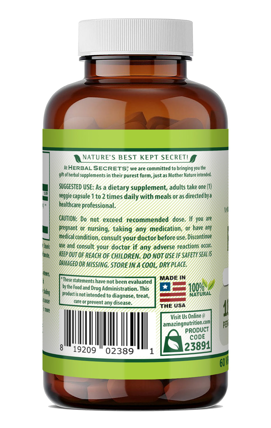 Herbal Secrets Pine Bark Extract 100 Mg | 60 Veggie Capsules
