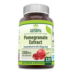 Herbal Secrets Pomegranate Extract | 250 Mg | 120 Veggie Capsules