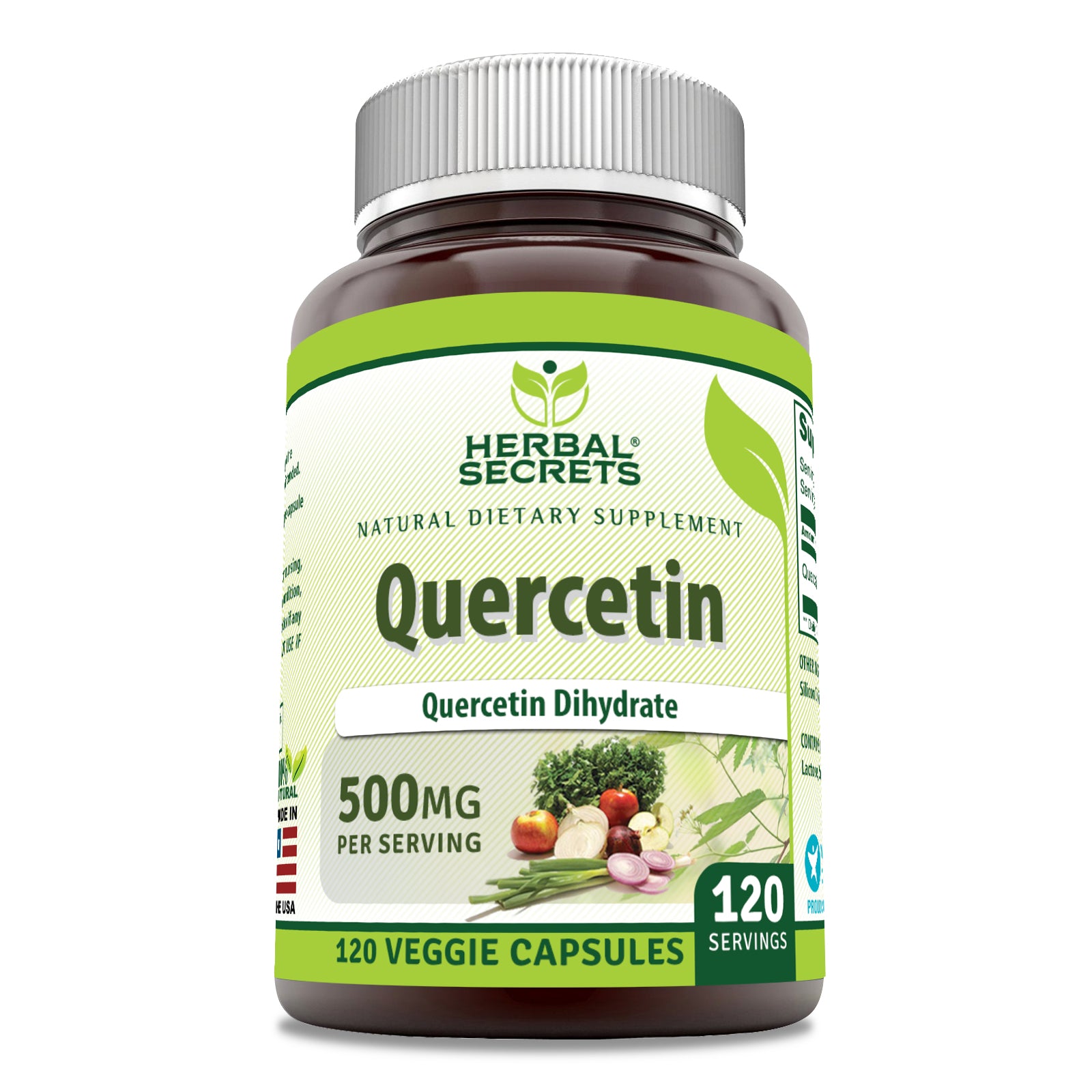 Herbal Secrets Quercetin | 500 Mg | 120 Veggie Capsules