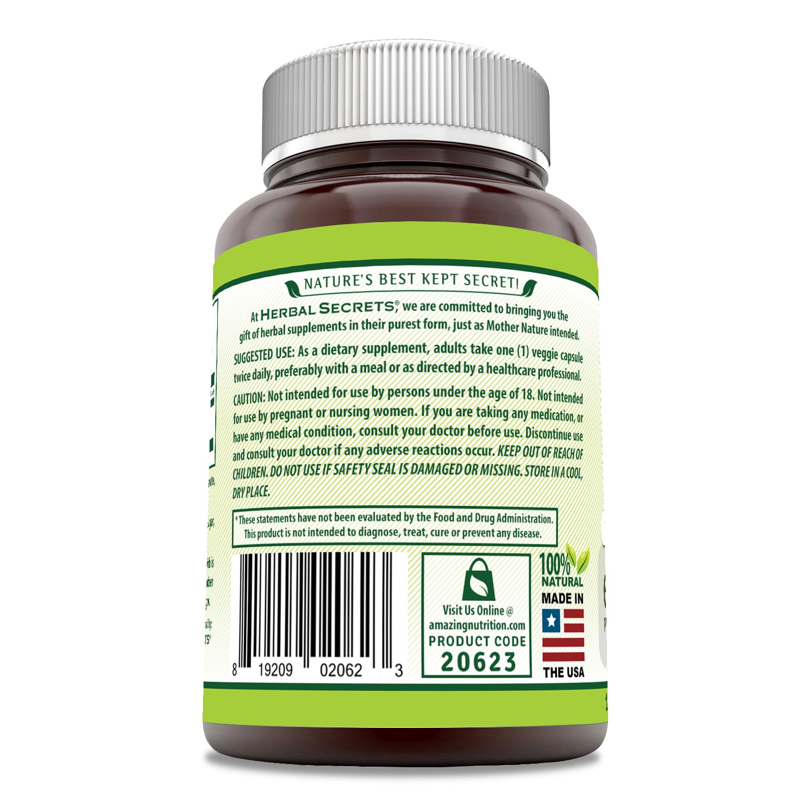 Herbal Secrets Tribulus | 630 Mg | 120 Veggie Capsules