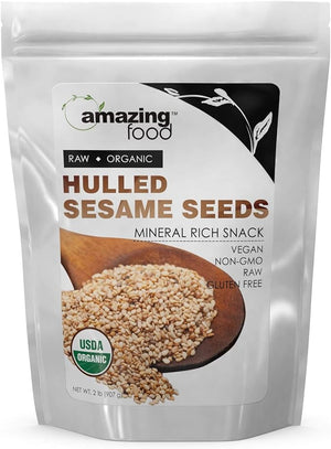 Amazing Foods Organic Hulled Sesame Seeds | 2 Lbs