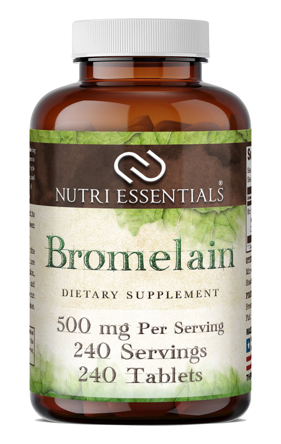 Nutri Essentials Bromelain (from Pineapple) 500 Mg | 240 Tablets