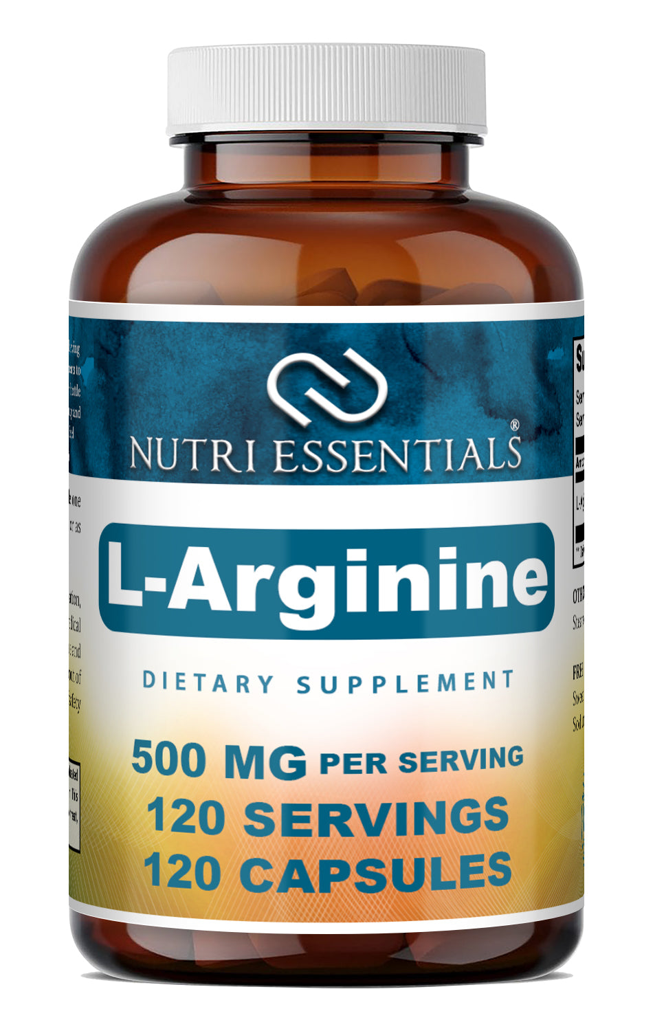 Nutri Essentials L-Arginine 500 Mg Amino Acid Supplement | 120 Capsules