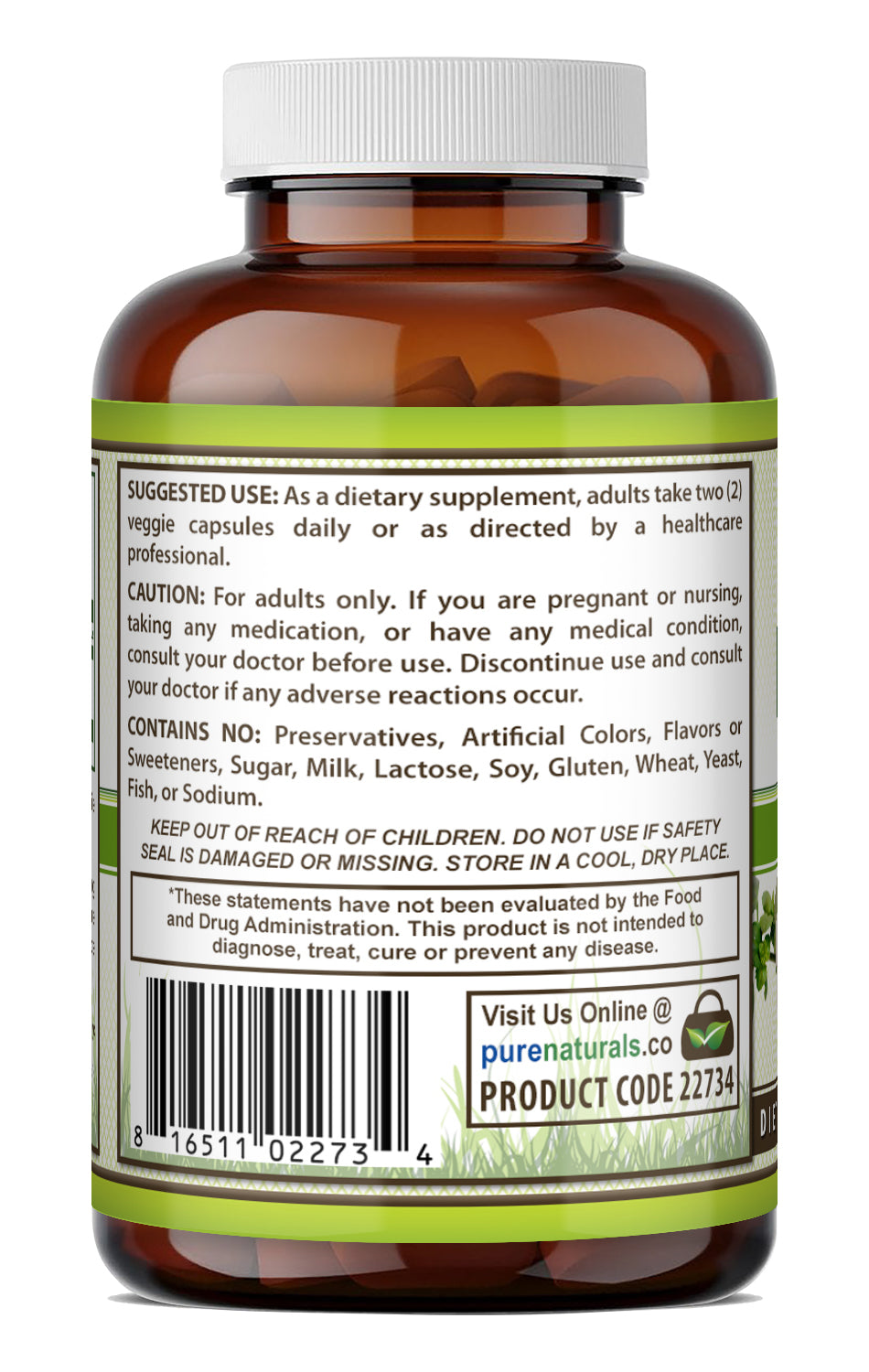 Pure Naturals Bacopa 1000 Mg per Serving | 90 Veggie Capsules