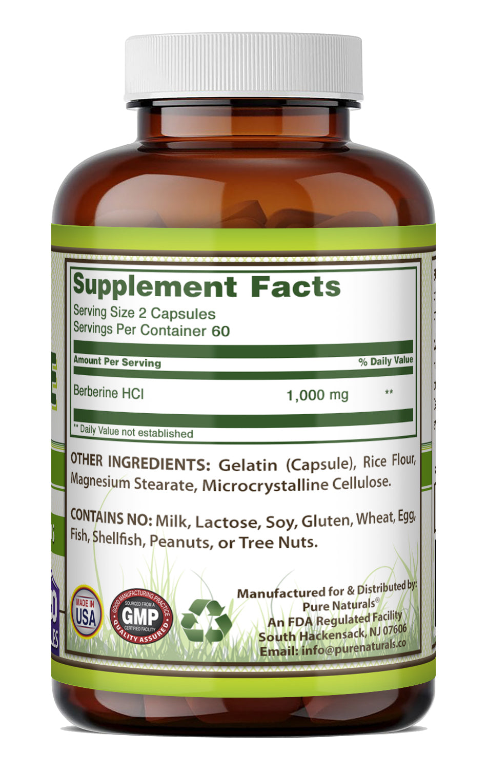 Pure Naturals Berberine 1000 Mg per Serving | 120 Capsules