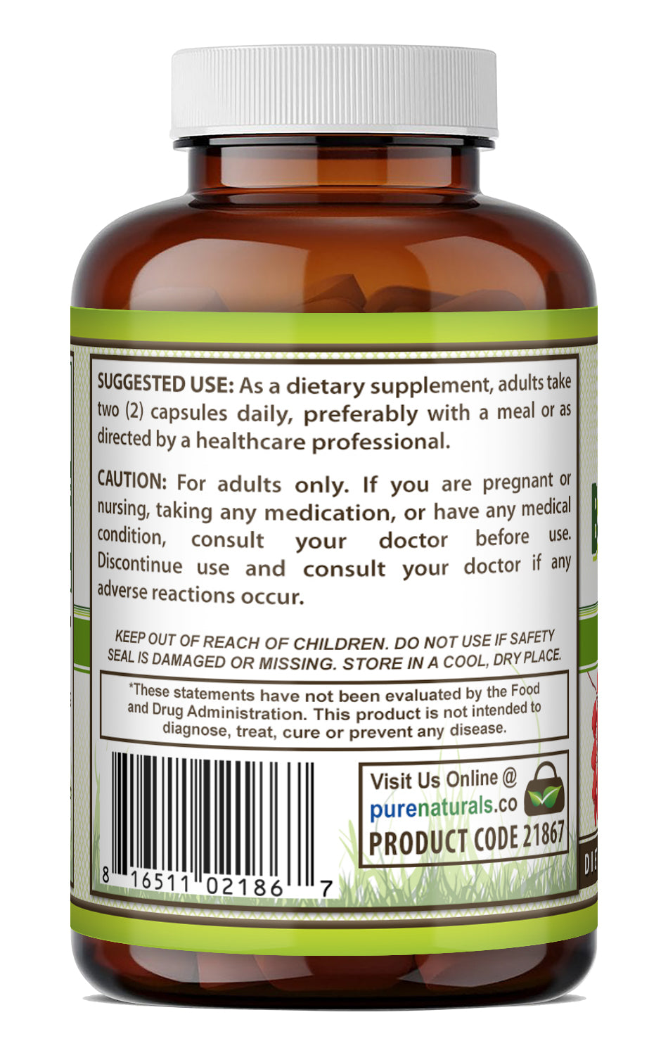 Pure Naturals Berberine 1000 Mg per Serving | 120 Capsules