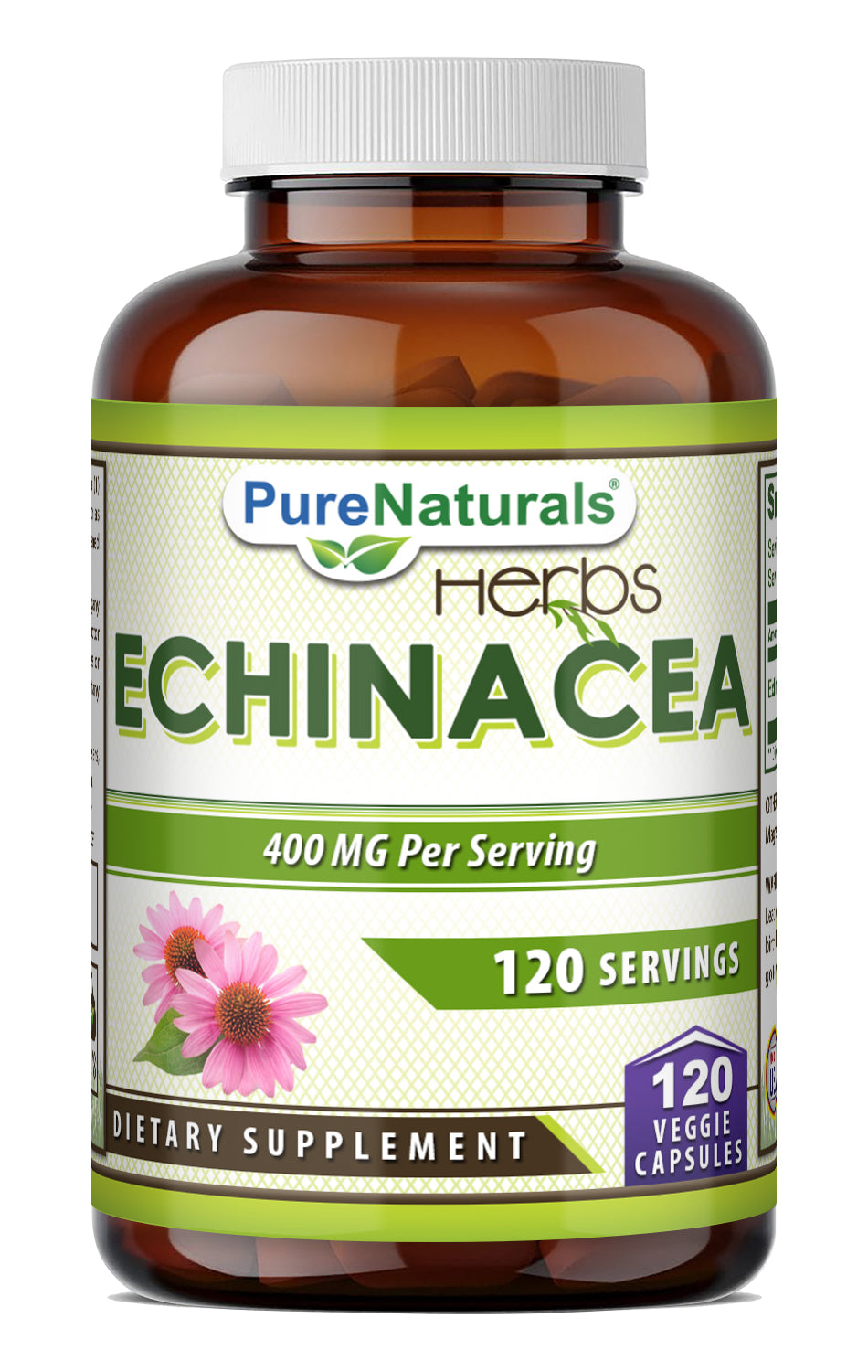 Pure Naturals Echinacea 400 Mg | 120 Veggie Capsules