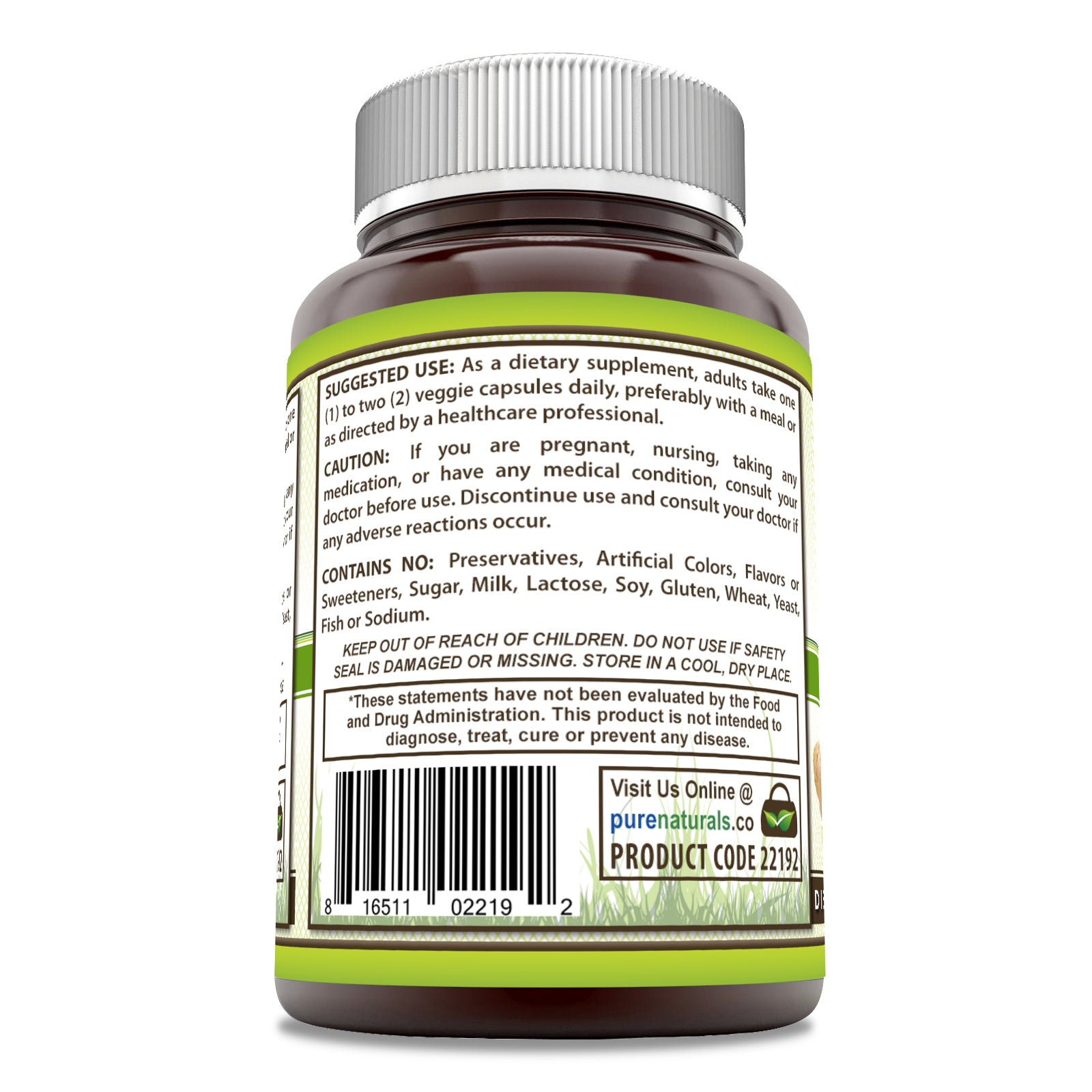 Pure Naturals Ginger Root 550 Mg | 120 Veggie Capsules